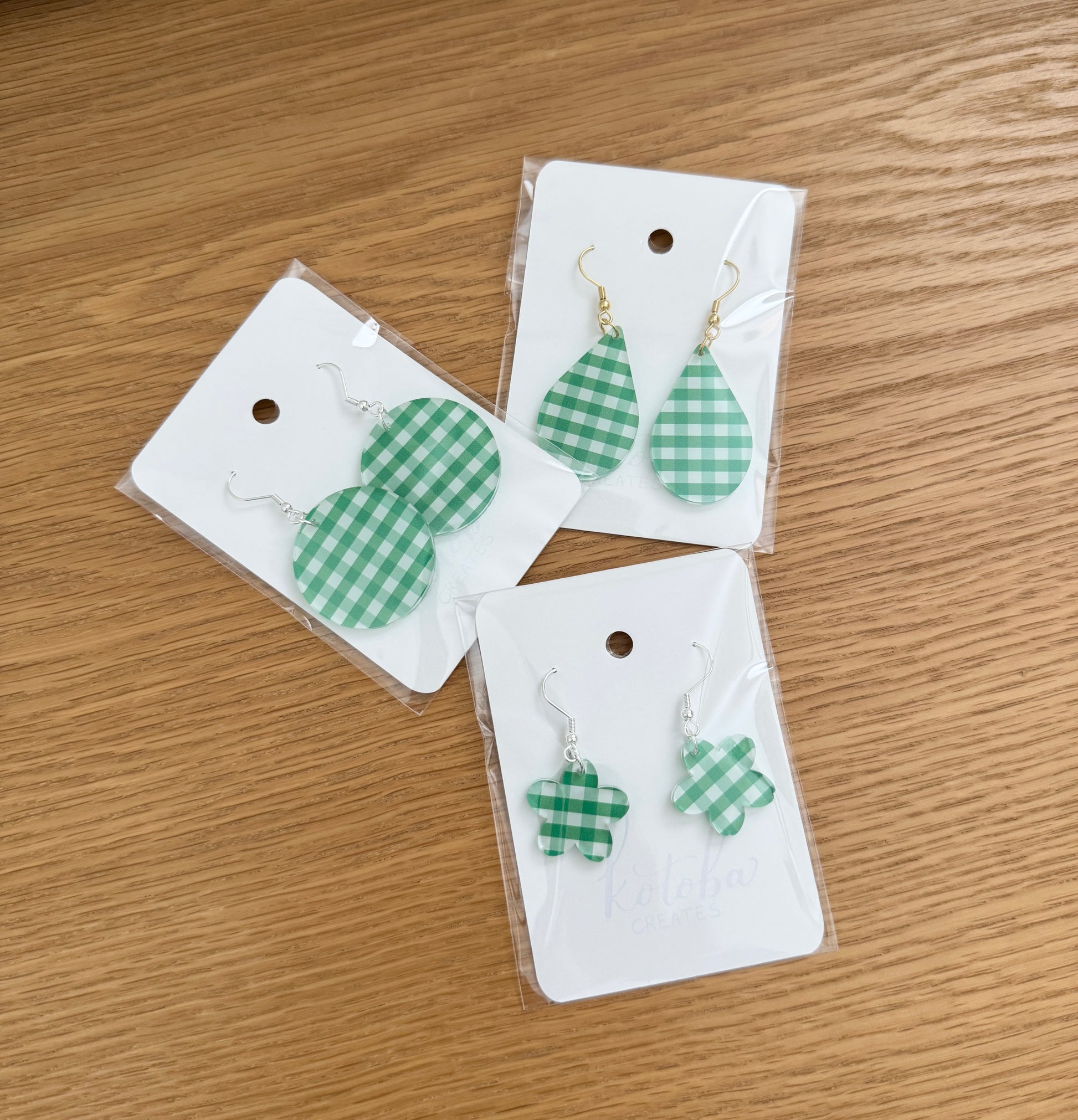 Gingham Earrings