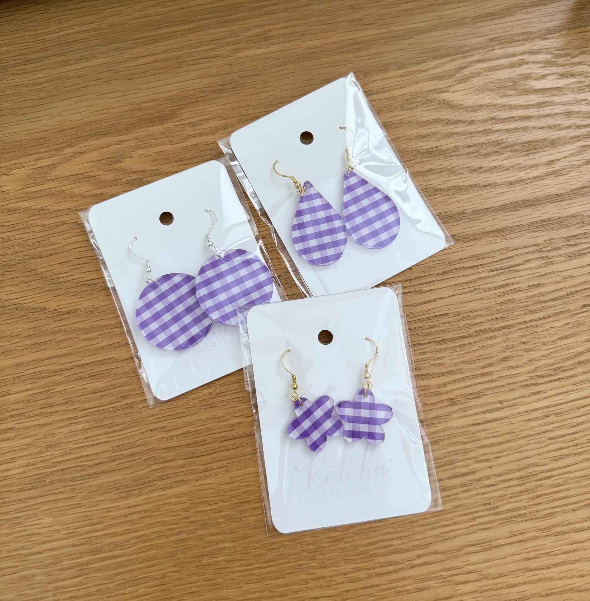 Gingham Earrings