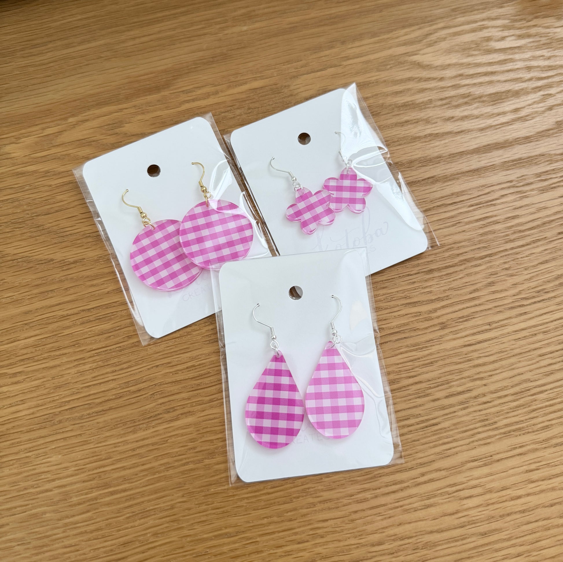 Gingham Earrings