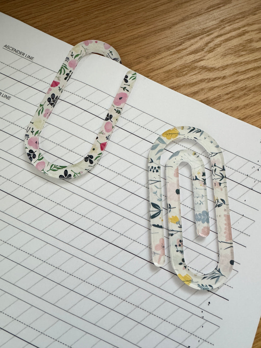 Large Floral Paperclip